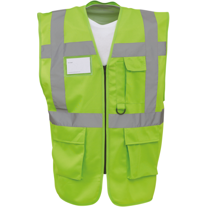 Gilet Haute Visibilité Fermeture à Glissière et poches