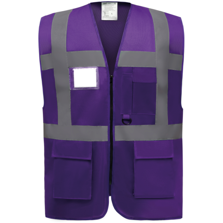 Gilet Haute Visibilité Fermeture à Glissière et poches