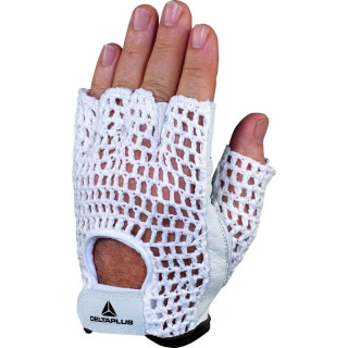 Mitaine fleur agneau dessus crochet coton