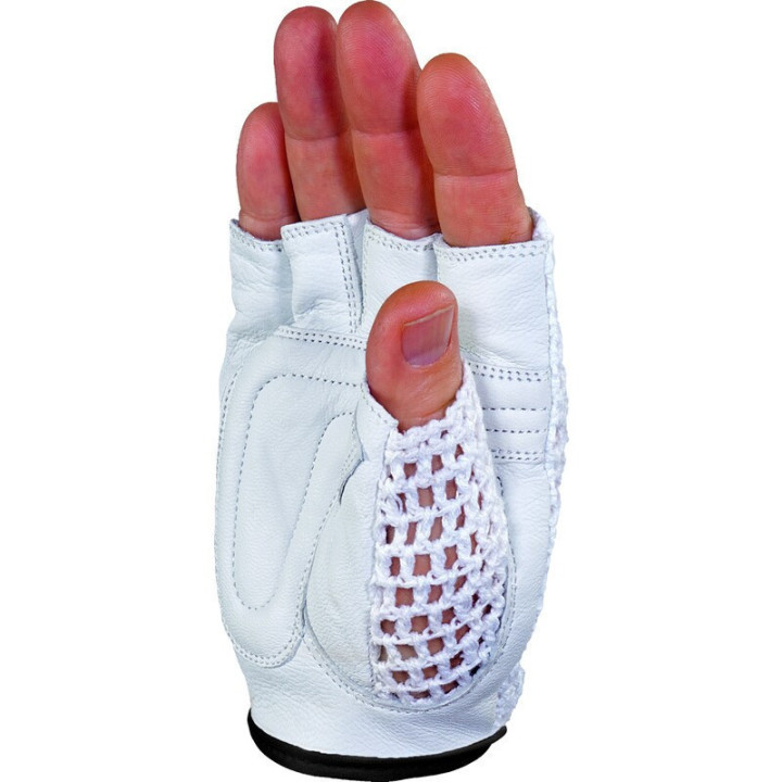 Mitaine fleur agneau dessus crochet coton