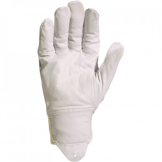 Gant cuir de caprin pleine fleur poignet bord cote élastique