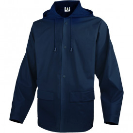 Veste de pluie imperméable enduit PU sur textile renforcé et respirante