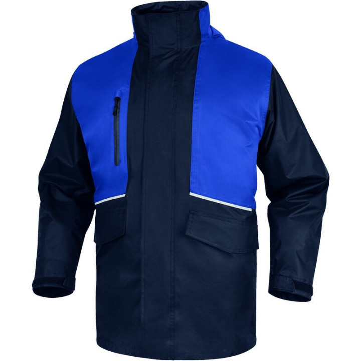 Parka 5 en 1 en polyester pongée enduit PVC