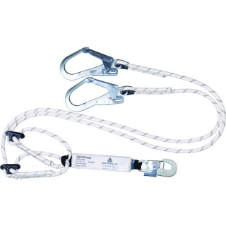 Antichute absorbeur d'énergie à double longe corde réglable