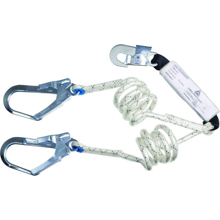 Antichute absorbeur d'énergie double corde 2 mètres avec gaine