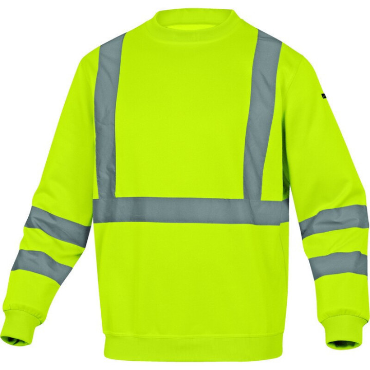 Sweat molleton polyester/coton haute-visibilité