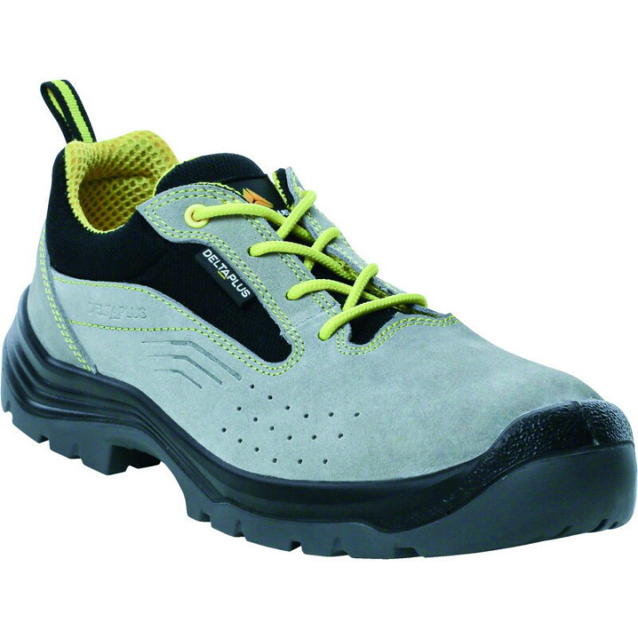 Chaussure Basse de Travail en Cuir Croûte et Velours