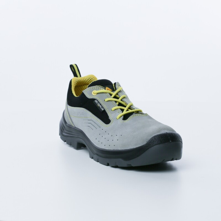 Chaussure Basse de Travail en Cuir Croûte et Velours