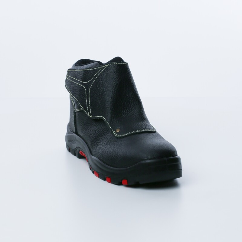 Chaussure soudeur avec rabat cuir croupon pigmenté