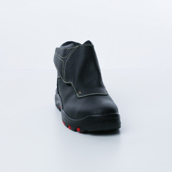 Chaussure soudeur avec rabat cuir croupon pigmenté