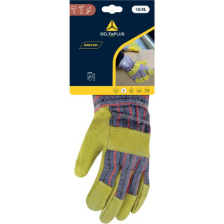 Gant avec croûte bovin toile