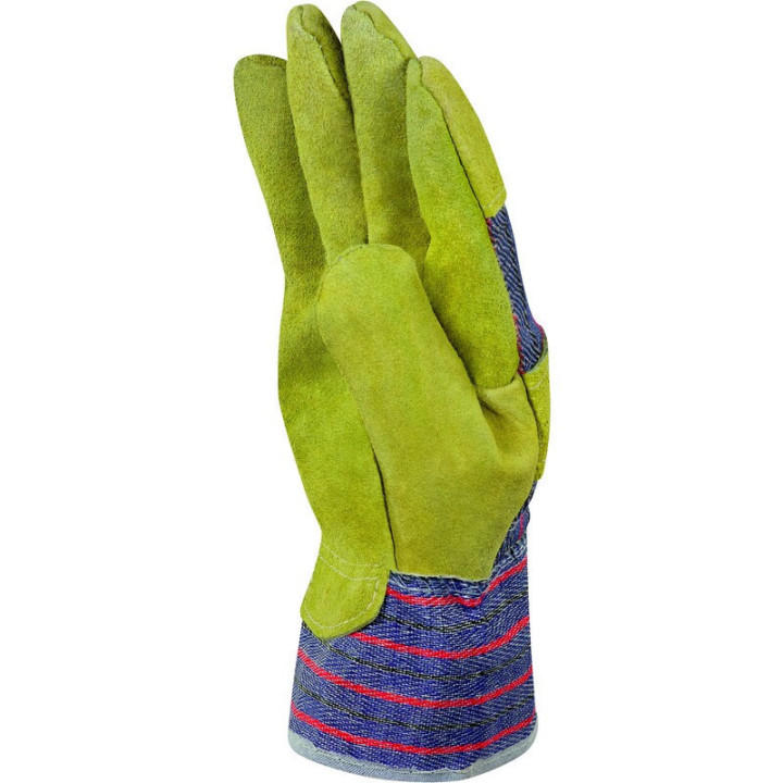 Gant avec croûte bovin toile