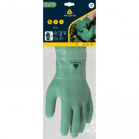 Gant latex coton interlock