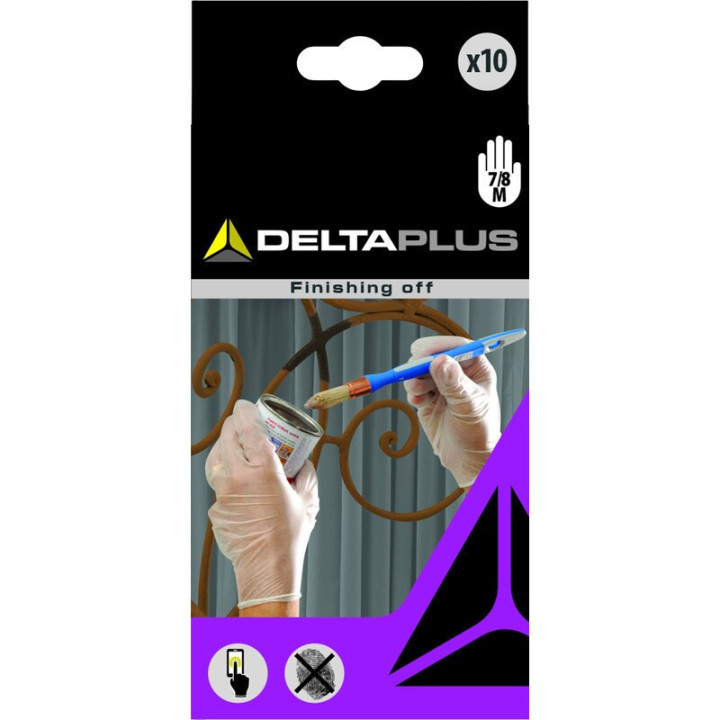 Boîte de 6 gants jetable en vinyle