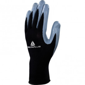 Gant tricot polyester / paume nitrile pour manutention milieu huileux (2)