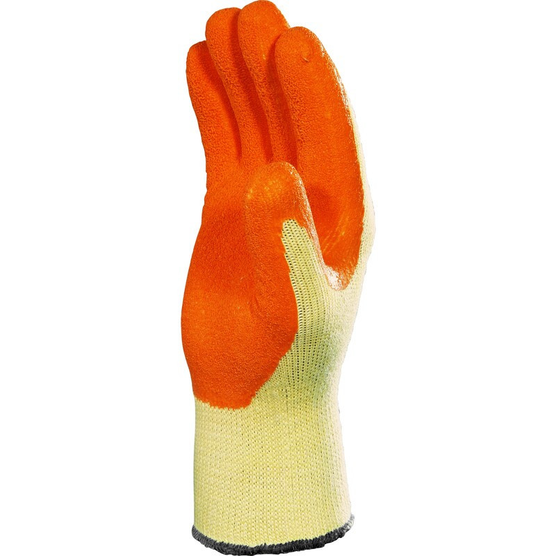 Gant tricot polycoton, paume enduite latex