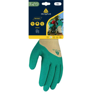 Gant tricot polycoton enduction latex paume, doigts et mi-dos