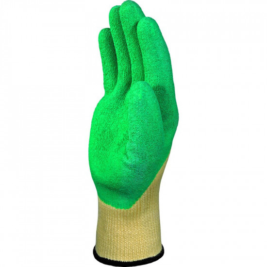 Gant tricot polycoton enduction latex paume, doigts et mi-dos