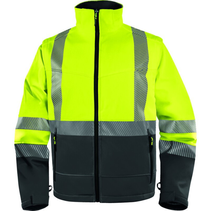 Veste softshell haute visibilité en manches amovibles