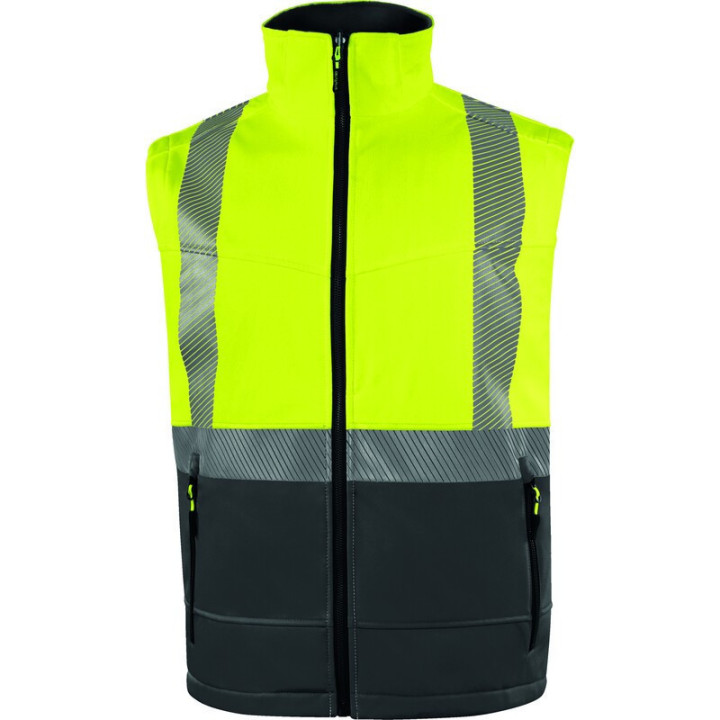 Veste softshell haute visibilité en manches amovibles