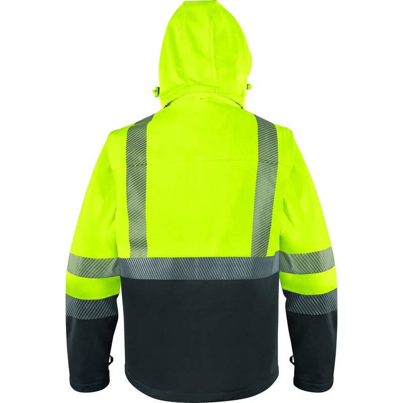Veste softshell haute visibilité en manches amovibles