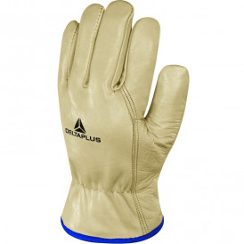 Gants de travail hiver cuir pleine fleur fourrés longueur 26 cm