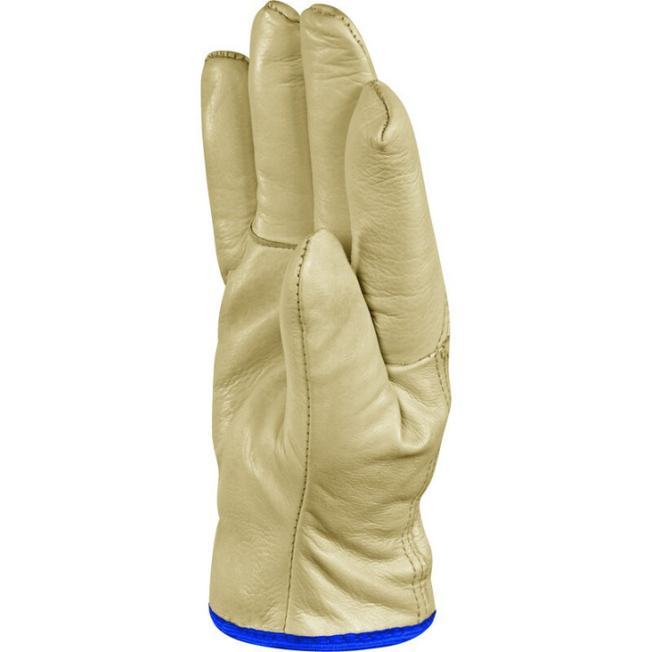 Gants de travail hiver cuir pleine fleur fourrés longueur 26 cm