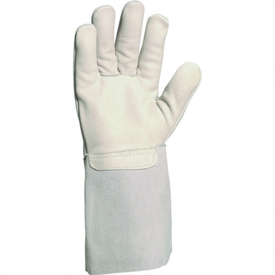 Gant fleur et croûte de bovin manchette 15 cm