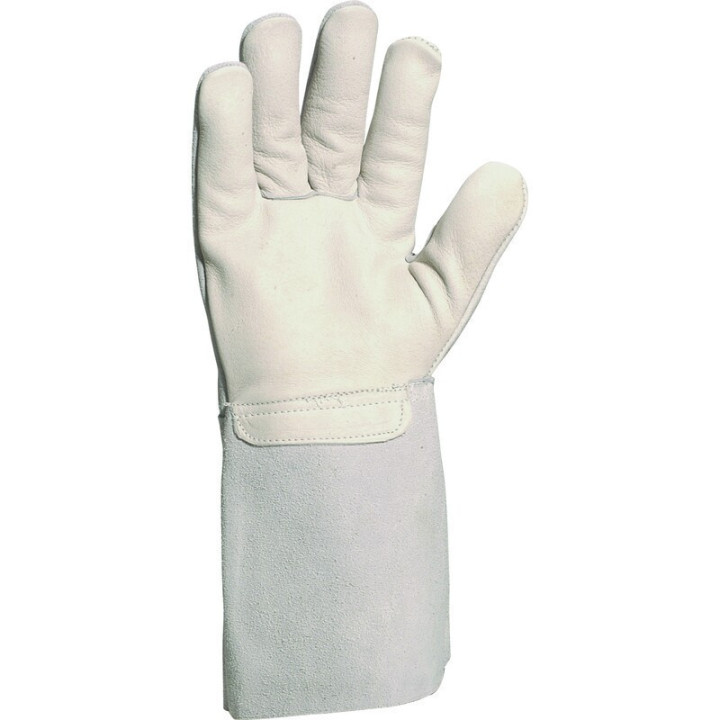 Gant fleur et croûte de bovin manchette 15 cm