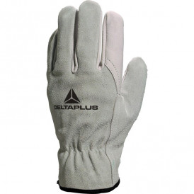 Gants paume fleur de bovin dos croûte grise