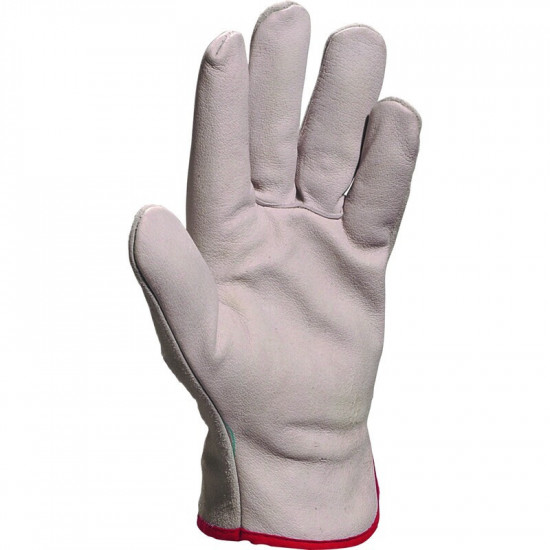 Gants paume fleur de bovin dos croûte grise