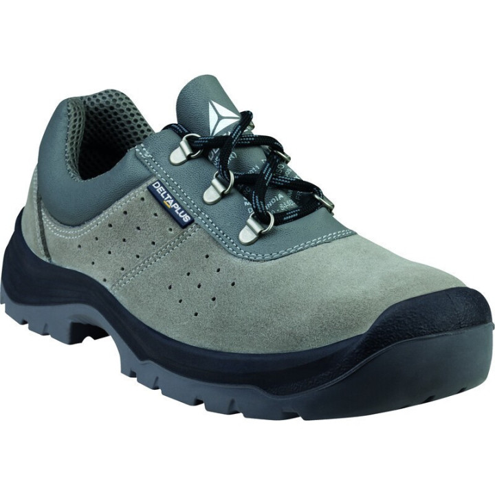 Chaussures basses cuir croute velours