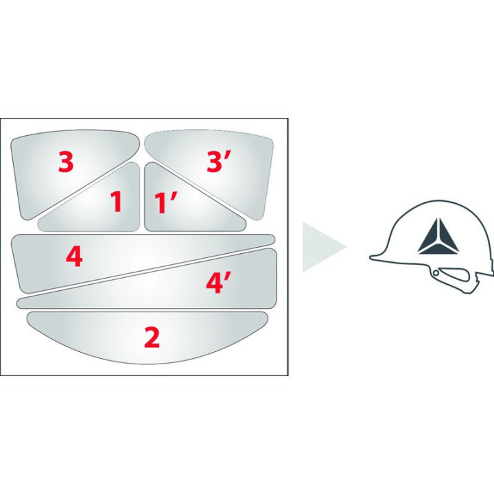 Sachet de 20 autocollants pour casques de chantier
