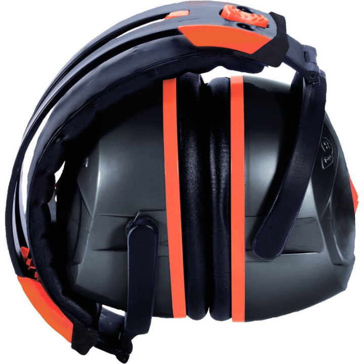 Casque antibruit pliable atténuation acoustique SNR 30 décibels