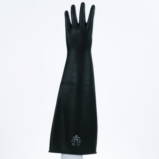 Gant latex noir non floqué longueur 60 cm