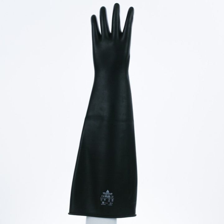 Gant latex noir non floqué longueur 60 cm
