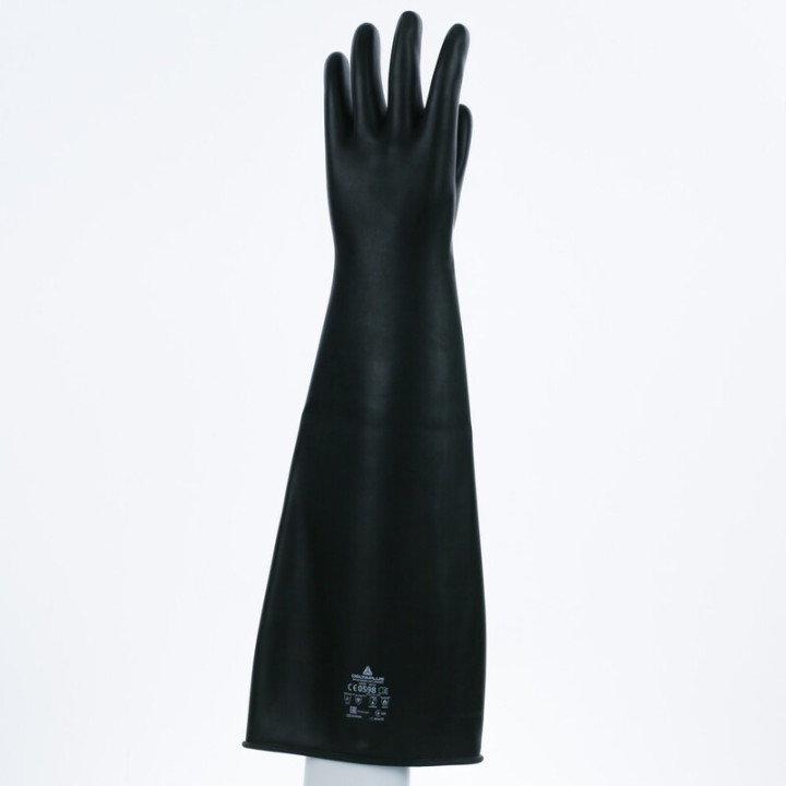 Gant latex noir non floqué longueur 60 cm