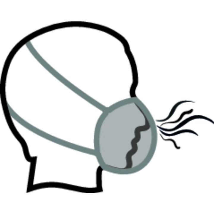 Boîte de masques respiratoire FFP2W avec charbon actif