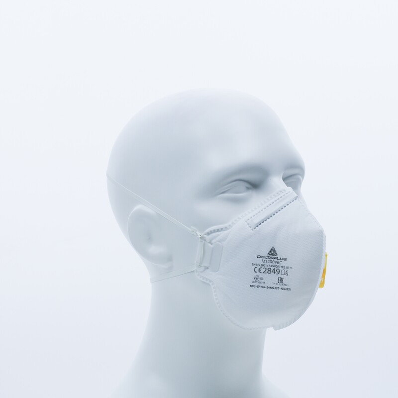 Boite demi-masques pliables jetables FFP2 avec valve