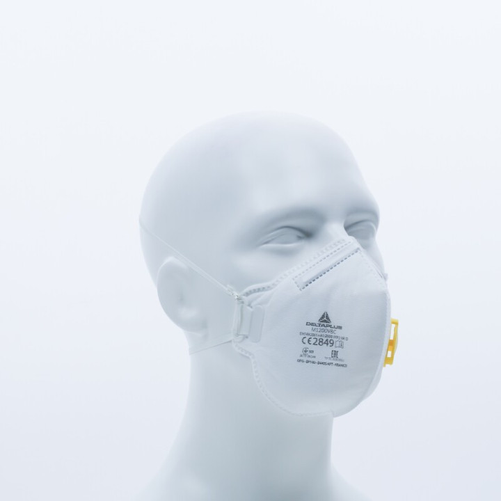 Boite demi-masques pliables jetables FFP2 avec valve