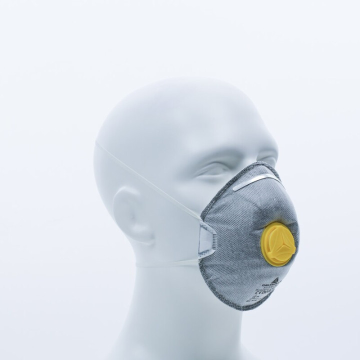 Demi-masques ffp2 format coque avec valve