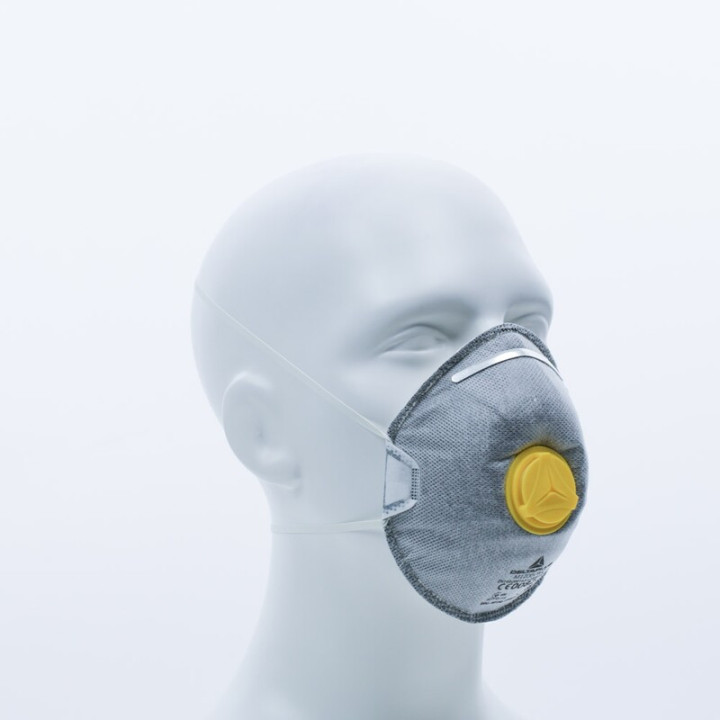 Demi-masques ffp2 format coque avec valve