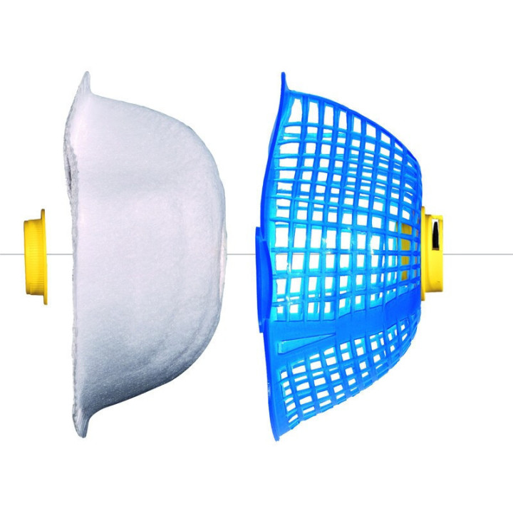 Boîte de 5 pièces faciales filtrantes FFP3 avec 1 coque