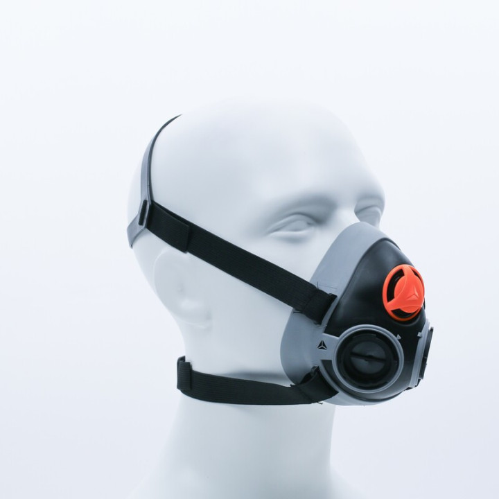 Demi-masque de protection respiratoire nu en bi-matières