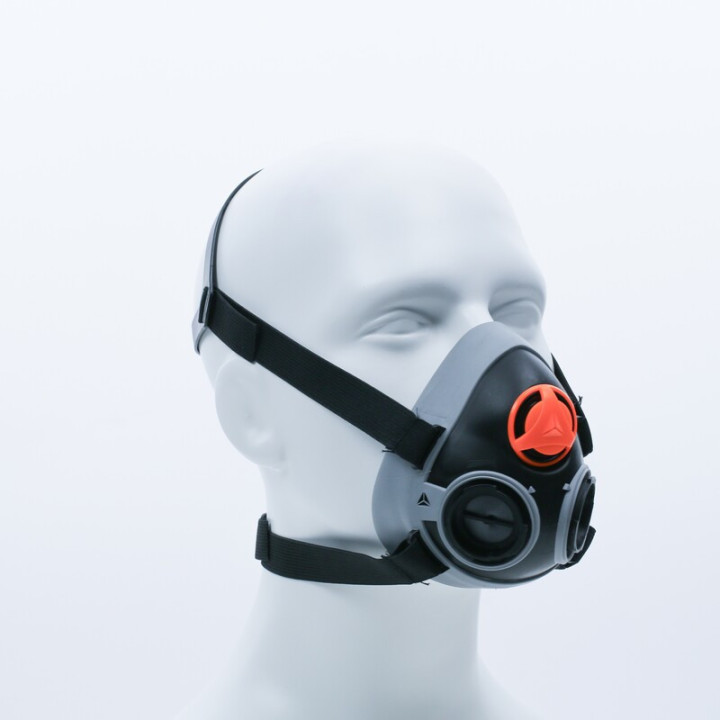 Demi-masque de protection respiratoire nu en bi-matières