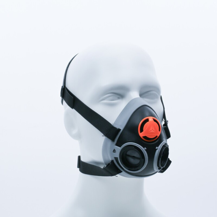 Demi-masque de protection respiratoire nu en bi-matières