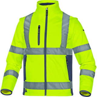 Veste manches amovibles Haute Visibilité Softshell 3 couches