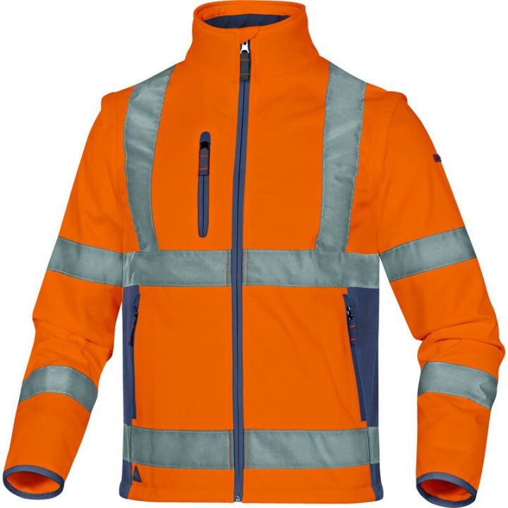 Veste manches amovibles Haute Visibilité Softshell 3 couches