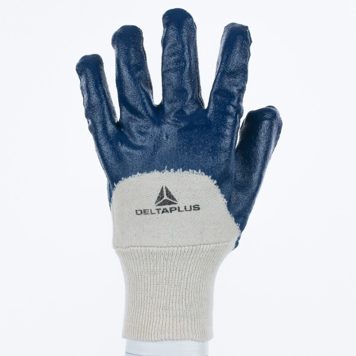 Gant nitrile dos aéré poignet tricot élastique