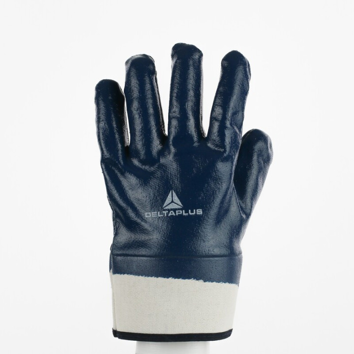 Gant tout enduit nitrile - manchette toile 6 cm NI175